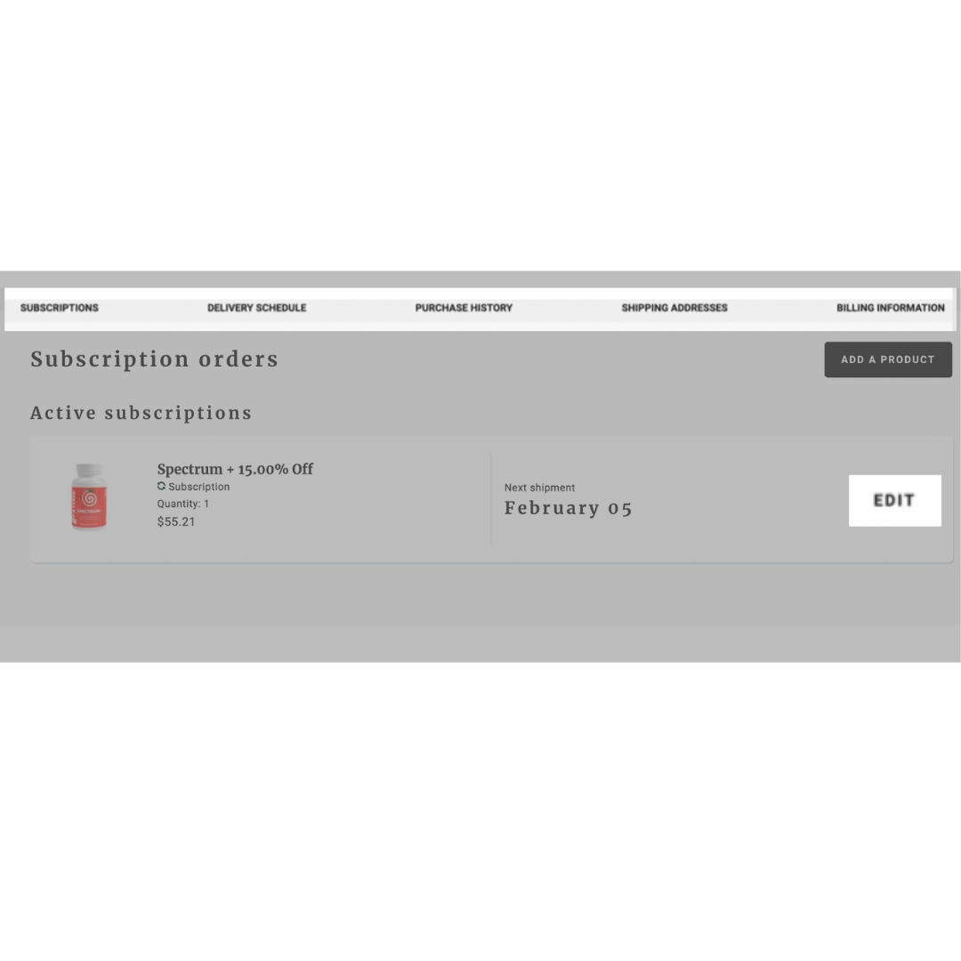 Fitore Nutrition Subscription