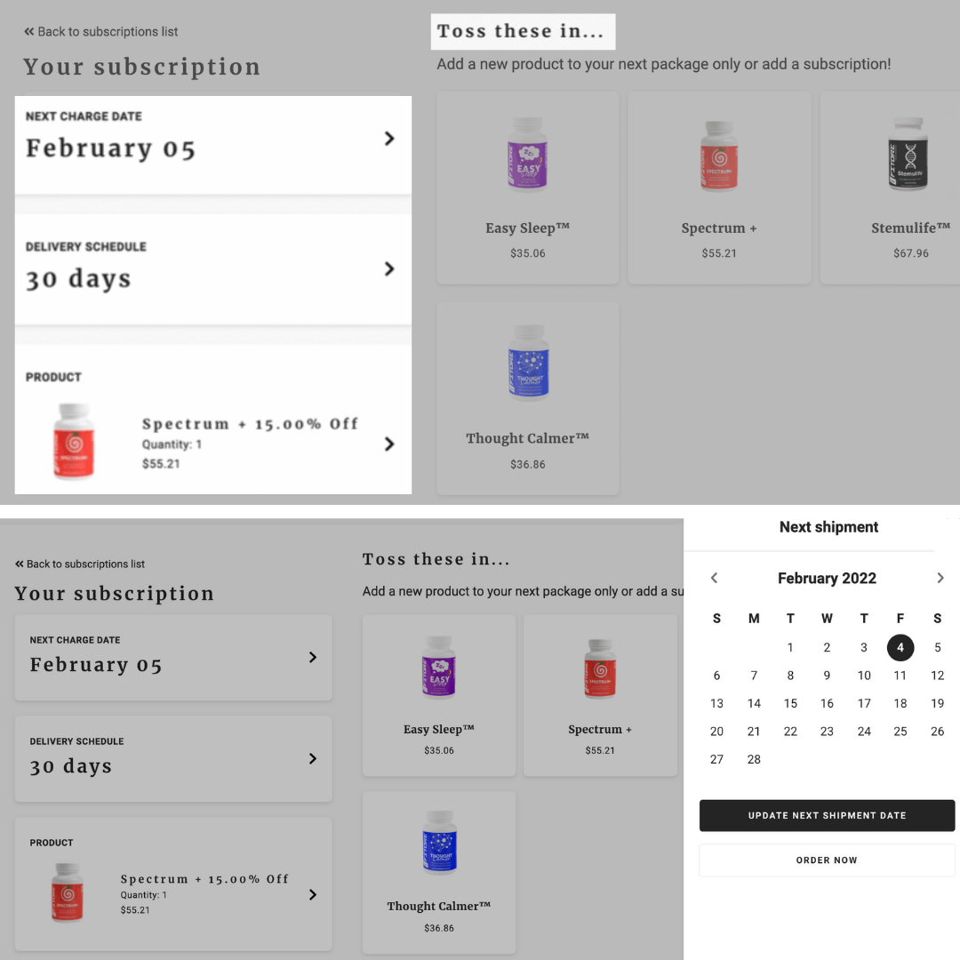 Fitore Nutrition Subscription 